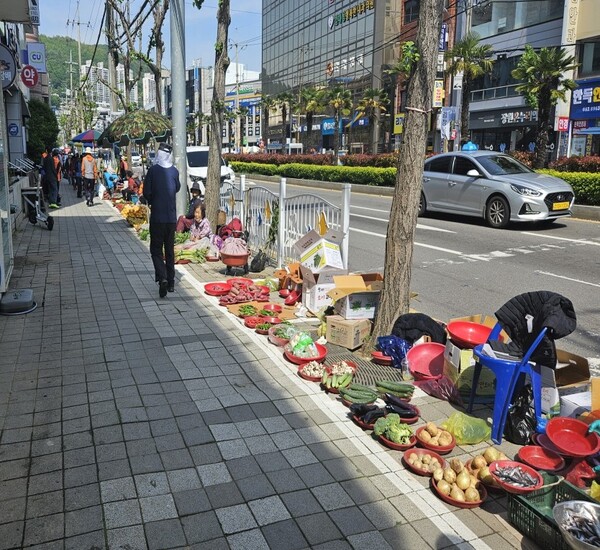 여수시, 교동시장 주변 노점 구획선 정비